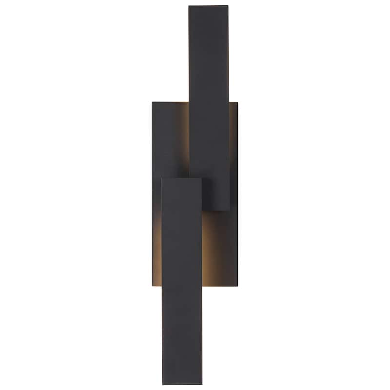Matte Black Iron Integrated LED Outdoor/Indoor Wall Sconce - 23.6" - 23.6"