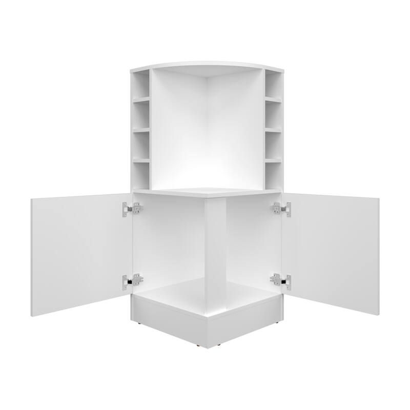 Bar Cabinet, 2 Doors, 8 Wine Bottle Compartments