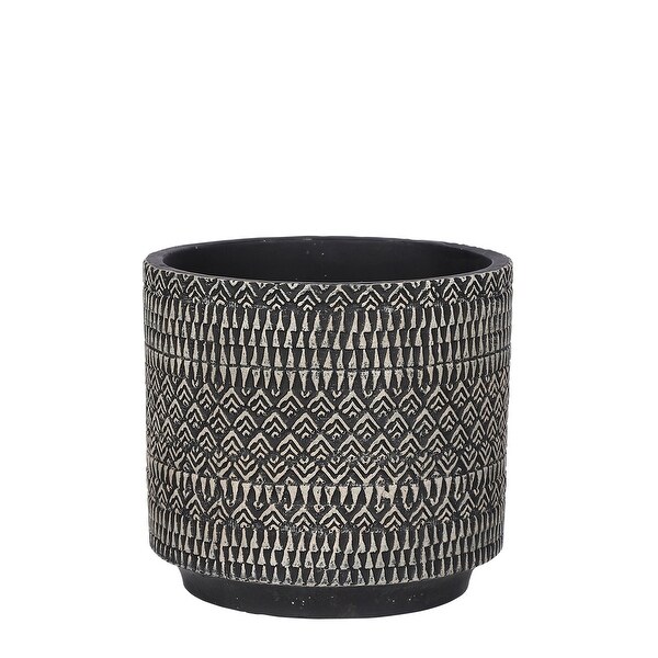 Lg. Kjeld Round Pot 6.75Dia - A - Black - Bed Bath & Beyond