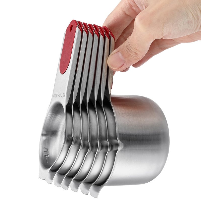Magnetic Measuring Cups & Spoons Set, Strong Magnets, Set of 15 - Set of 15