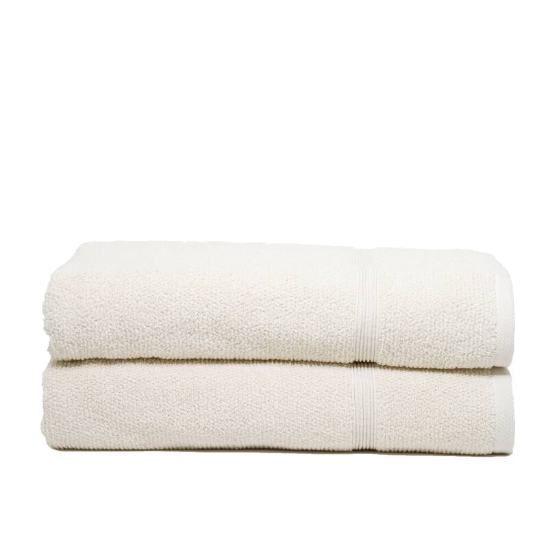 Porch & Den Meacham Turkish Cotton Bath Sheet Towel (Pack of 2) - Ecru