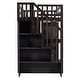 preview thumbnail 31 of 112, Space-Saving Wood Loft Bed with Storage Stairs & Wardrobe, Multifunctional Furniture Bed Frame with Desk & Drawers