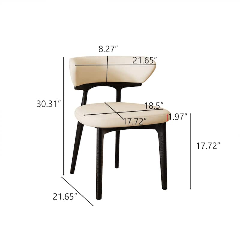 Modern 78.74" Oval Black Dining Table, Solid Wood Veneer, With White Sintered Stone Table top for 8 - Dining Chair Set of 2