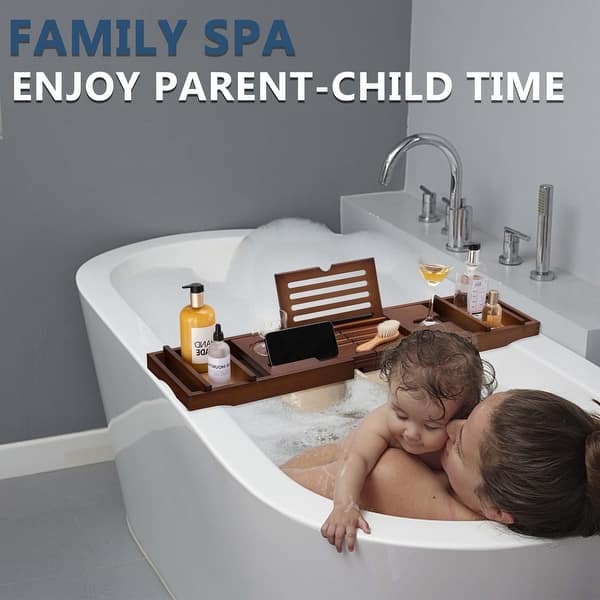 Amazon Bathtub Tray Headley Bamboo Bathtub Tray - Expandable Spa Caddy With Wine Holder & Book Stand Bath Table Tray