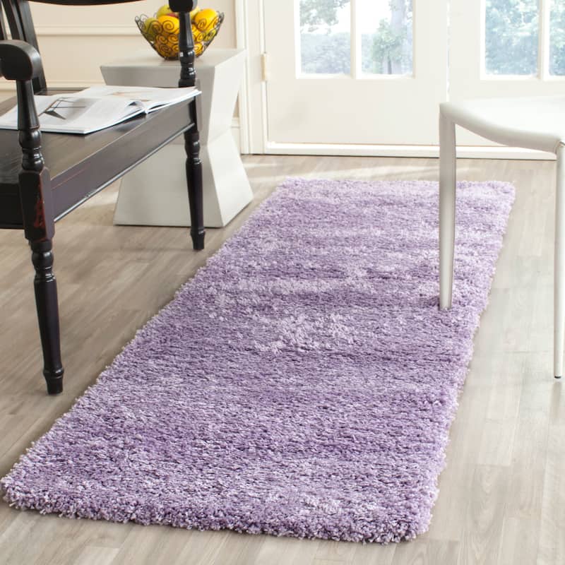 SAFAVIEH California Premium Shag Izat 2-inch Thick Area Rug - 2'3" x 7' Runner - Lilac