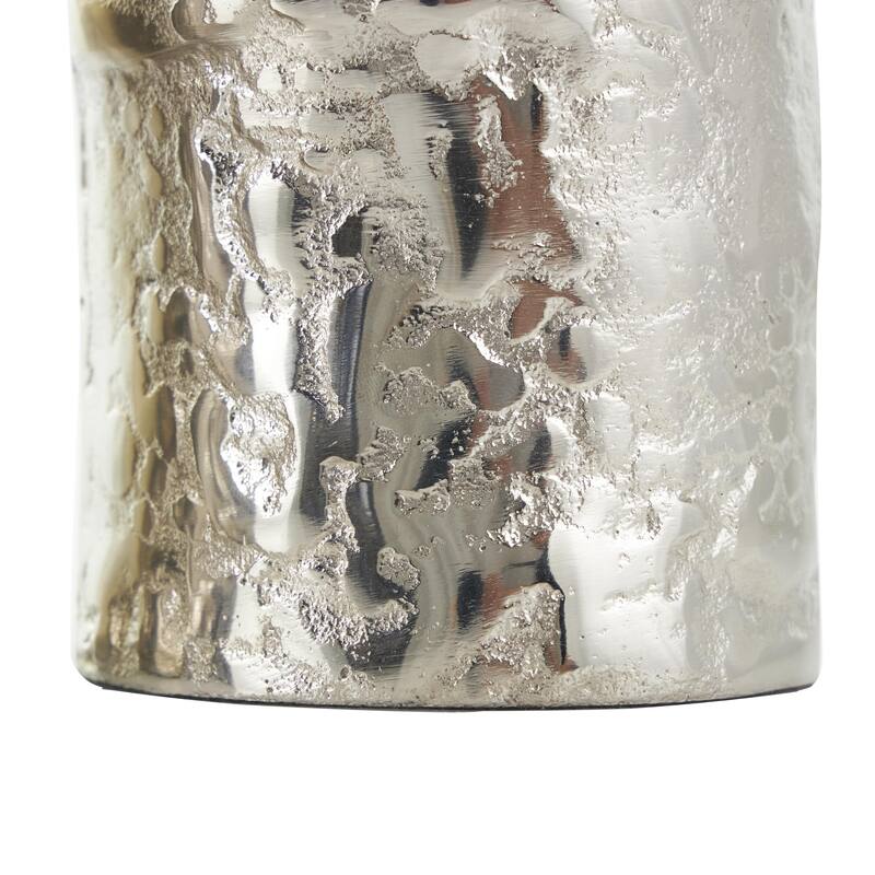 Aluminum Metal Tree Trunk Inspired Decorative Vase - Set of 2 Gold or Silver - CosmoLiving by Cosmopolitan