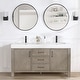 preview thumbnail 94 of 99, Leon 60 in. Double Bathroom Vanity with Composite Stone Top