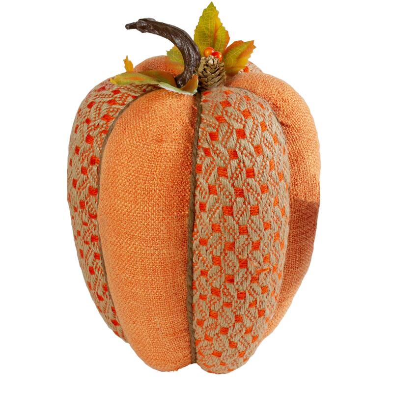 Autumn Harvest Tall Textured Thanksgiving Pumpkin - 10.5" - Orange