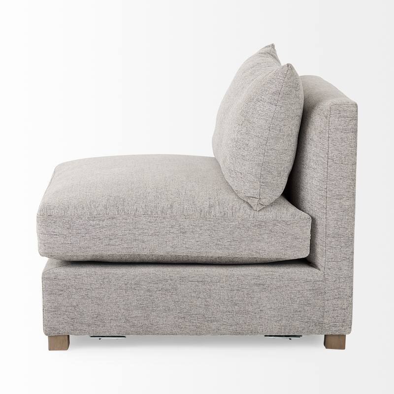 Valence 38.2L x 38.6W x 28.3H Medium Gray Armless Sectional Piece - 39.76 x39.76 x32.28
