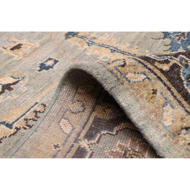 ECARPETGALLERY Hand-knotted Finest Agra Jaipur Teal Wool Rug - 8'7 x 11'2