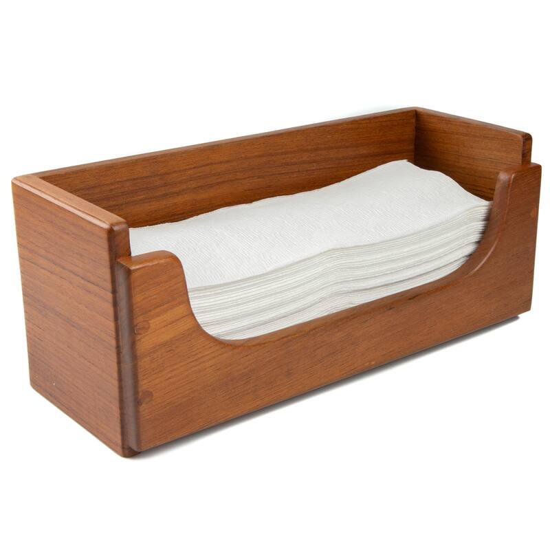 Traditional Solid Teak Guest Paper Towel Holder - 11" X 4.50" X 4.63"