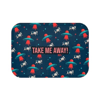 Aliens & Cows Bath Mat Home Accents by Daily Boutik