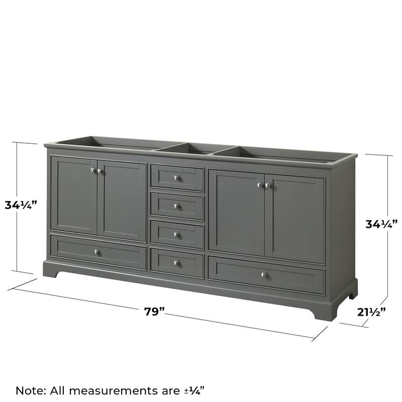 Wyndham Collection Deborah 79" Free Standing Double Wood Vanity