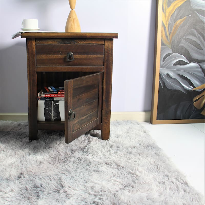 Montana Rustic Wood Nightstand