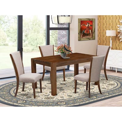 5-Piece Multi-Color Solid Wood Top-Dining Room Set-Seats 4