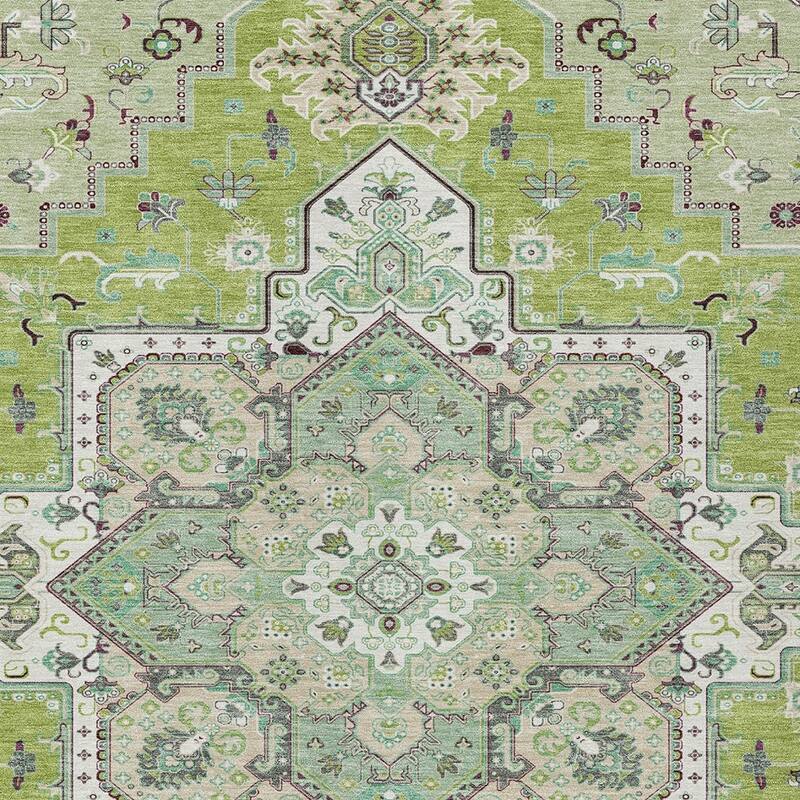 HomeRoots Oriental Traditional Rectangle Outdoor Rug
