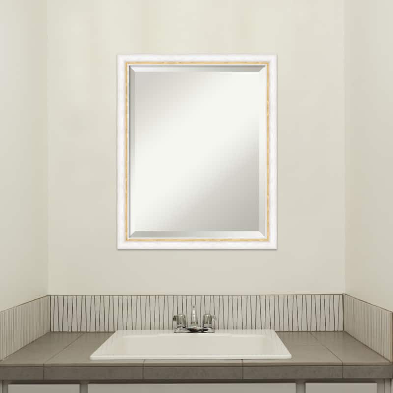 Morgan Beveled Wood Framed Bathroom Vanity Wall Mirror