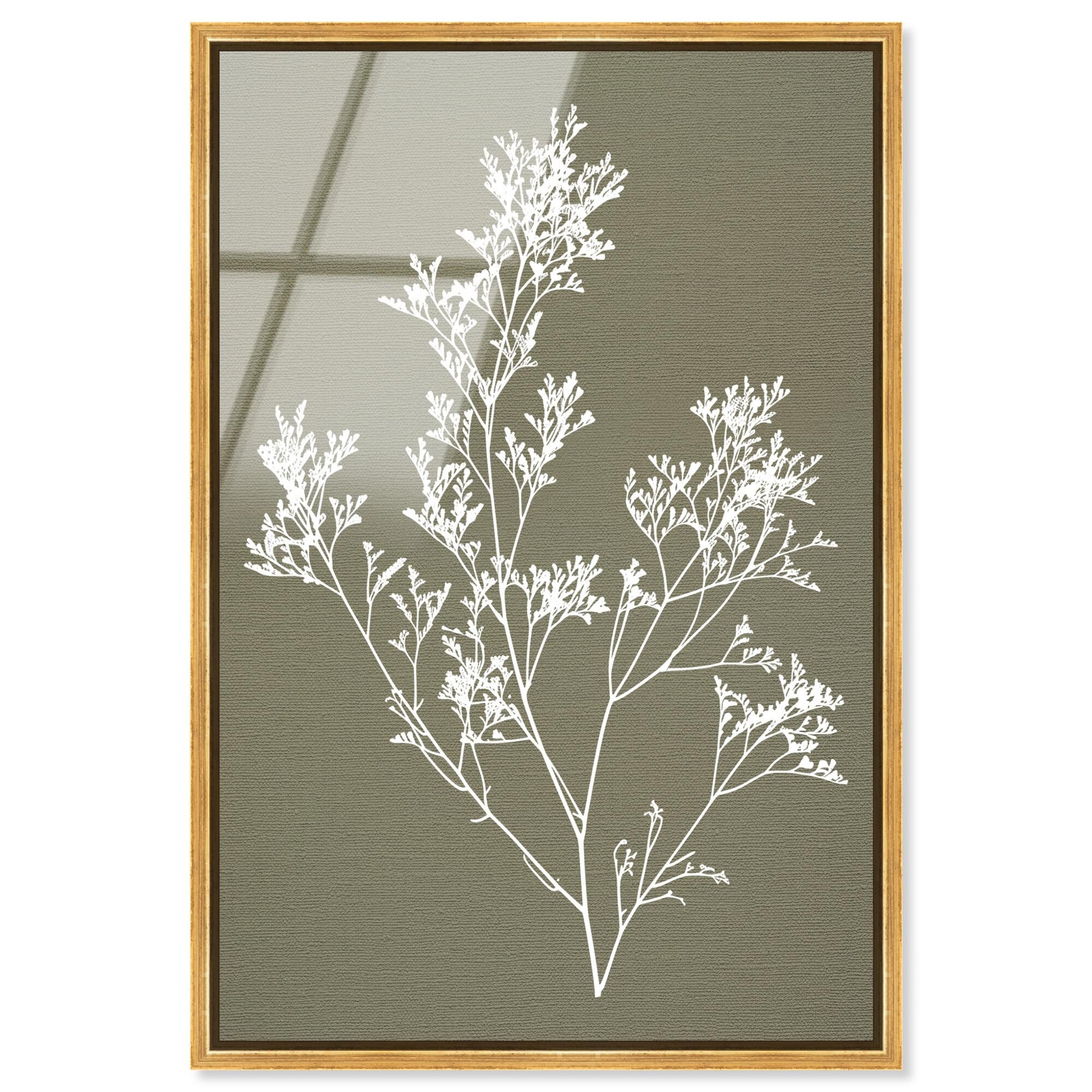 Timeless Leaf I Minimal Floral Framed Acrylic Wall Art by Art Remedy