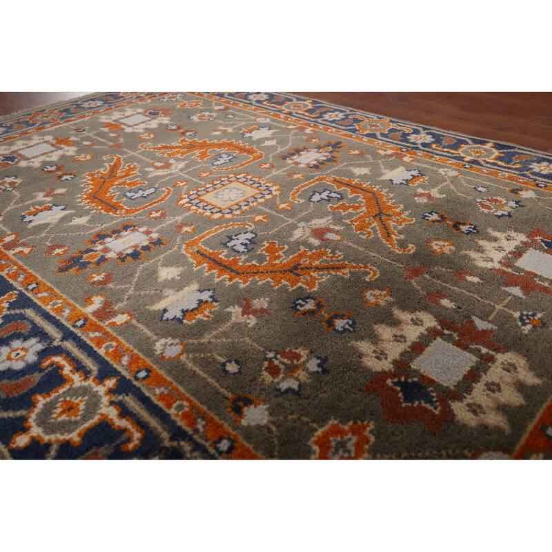Oushak Oriental Area Rug Handmade Wool Carpet - 4'0"x 5'11"