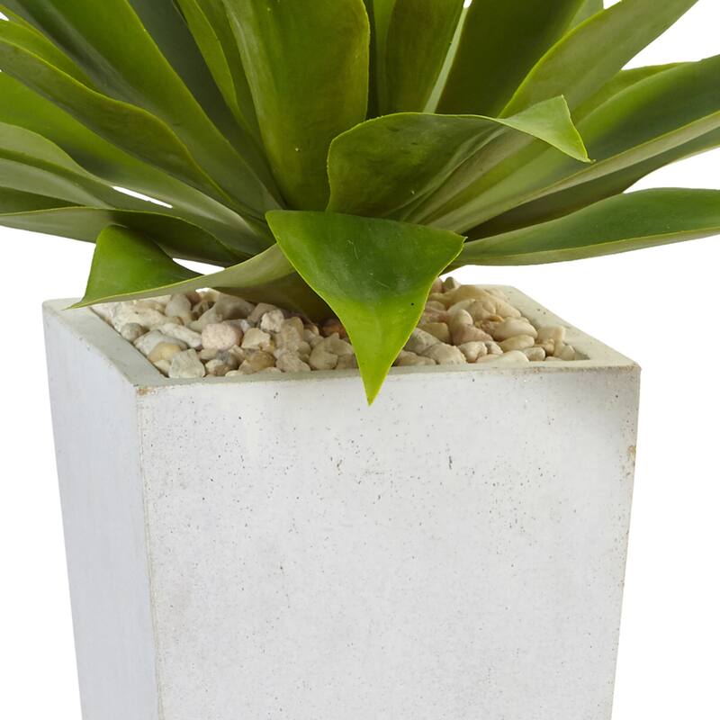 Artificial Plant in Planter Tall Indoor Decorative Greenery Modern Home Decor White Planter Included - Green