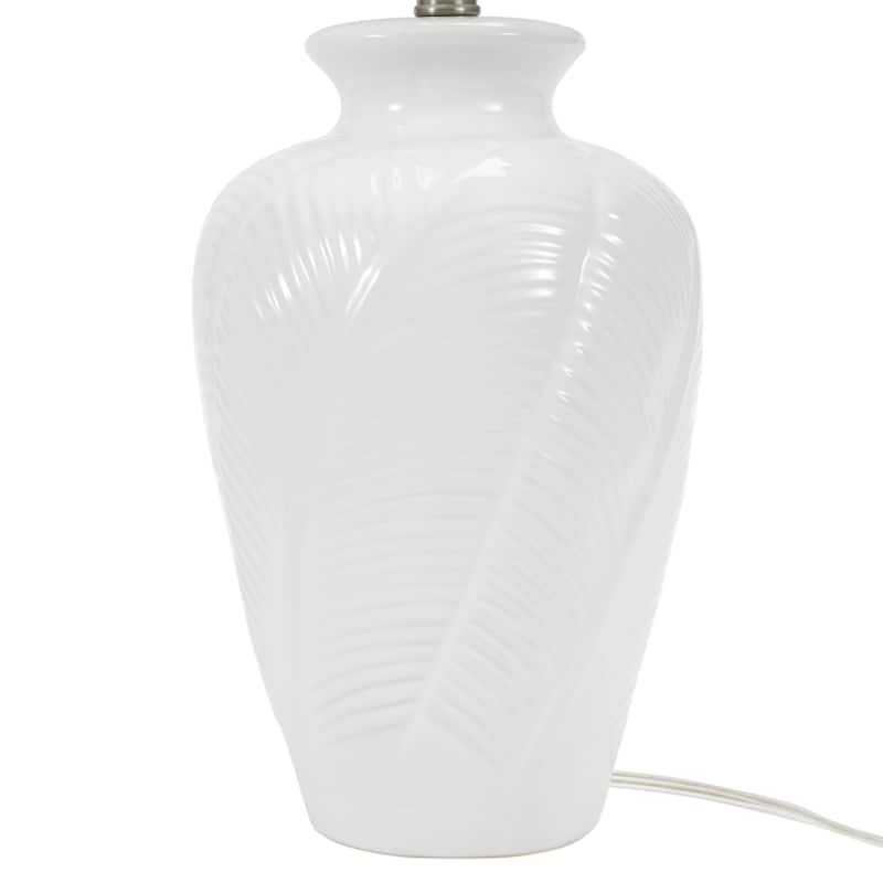 Nourison 26" White Textured Ceramic Urn Table Lamp