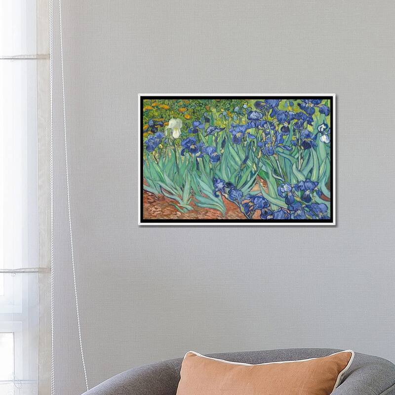 iCanvas "Irises, 1889 " by Vincent van Gogh Framed Canvas Print
