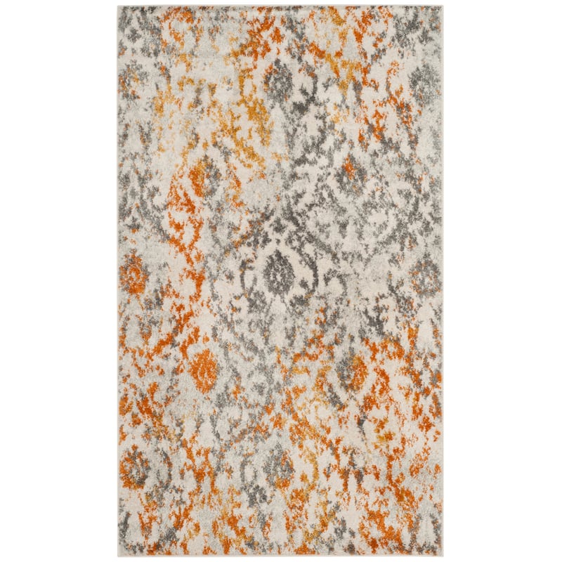 SAFAVIEH Madison Marceline Distressed Vintage Boho Rug - 2' 3" x 4' - Cream/Orange - Runner/Rectangle