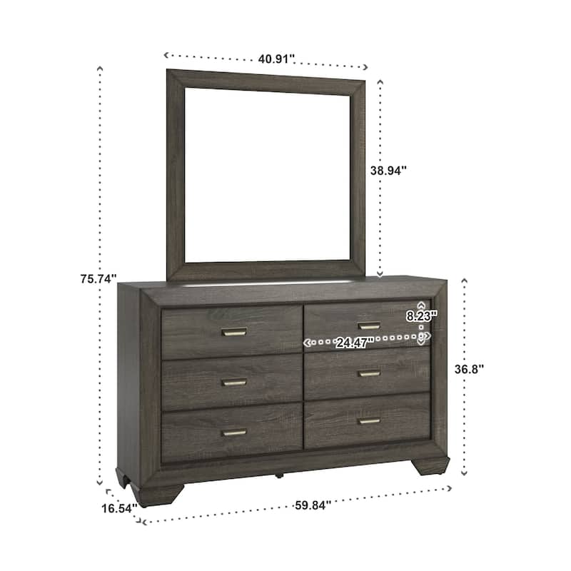 Corbett Grey Wood Panel Dresser or Chest by iNSPIRE Q Classic