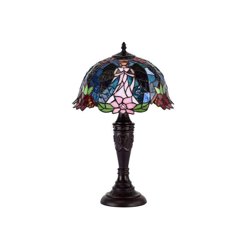 Tiffany-style Angel Table Lamp