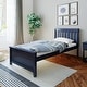 preview thumbnail 48 of 58, Max and Lily Twin Size Platform Bed Blue