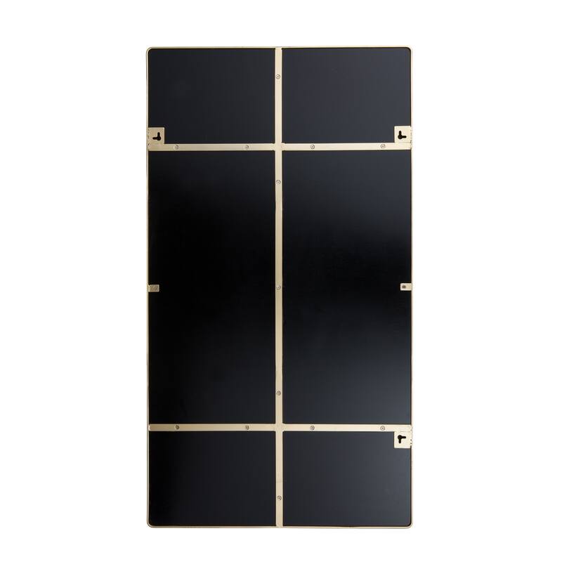 Varaluz Kye Vertical Rounded Rectangular Wall Mirror - Gold