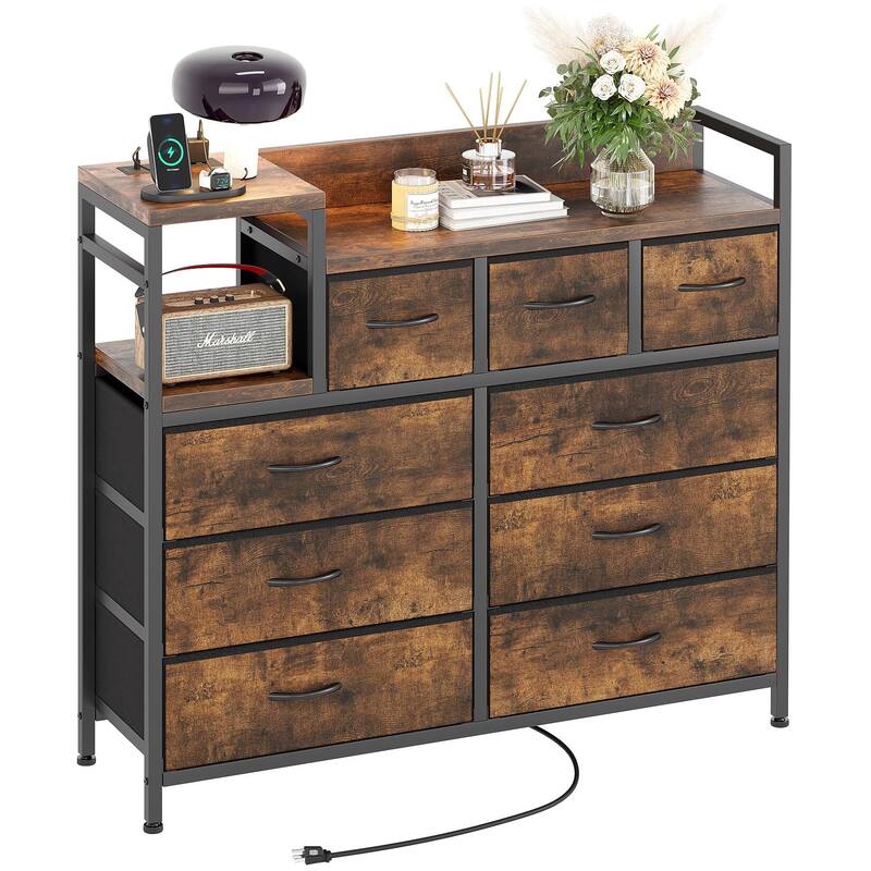 Bedroom Dresser with 9 Drawers