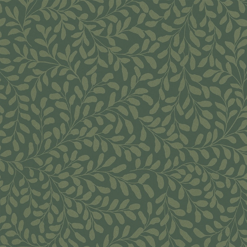 Graham & Brown Gilded Leaf Olive Wallpaper