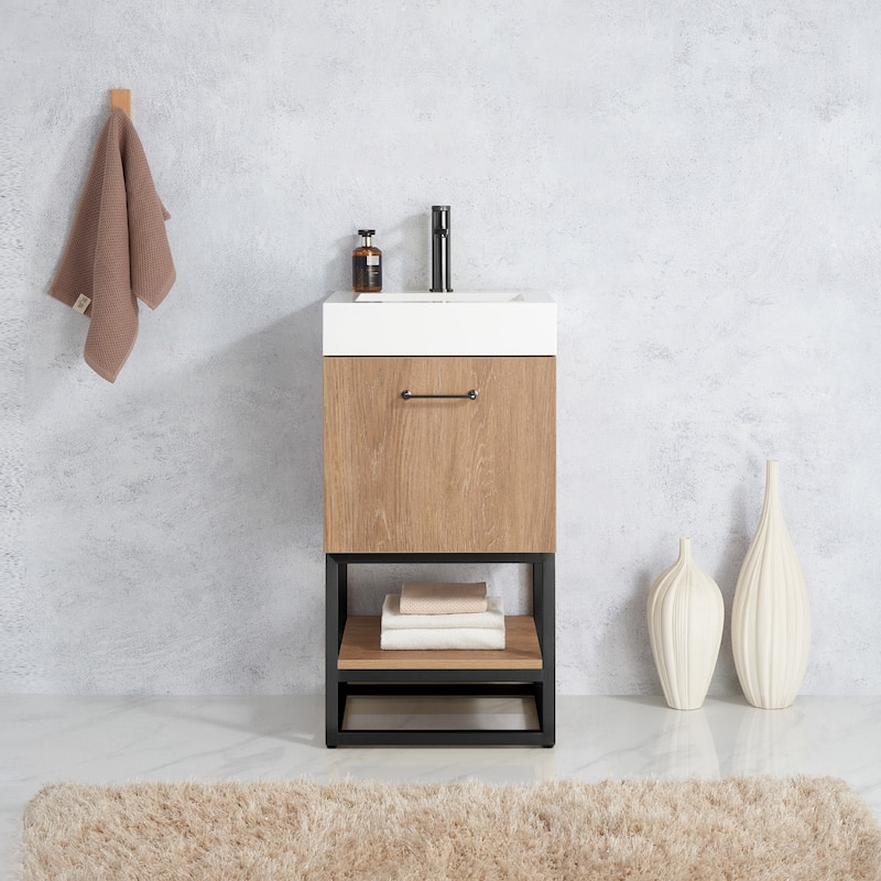 Miseno MV789018B-NM Alistair 18" Free Standing Single Basin Vanity Set