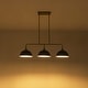 preview thumbnail 23 of 23, Potlid 3-Light Industrial Gold Linear Dome Pendant Lights for Kitchen Island/Dining Table