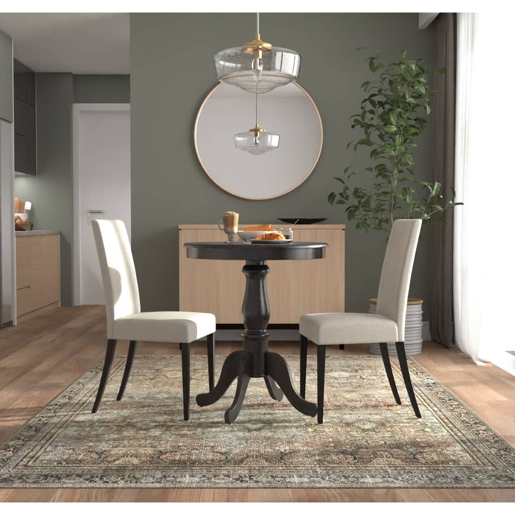 Solid Round Top Pedestal Bar Table - 30" - Espresso Brown