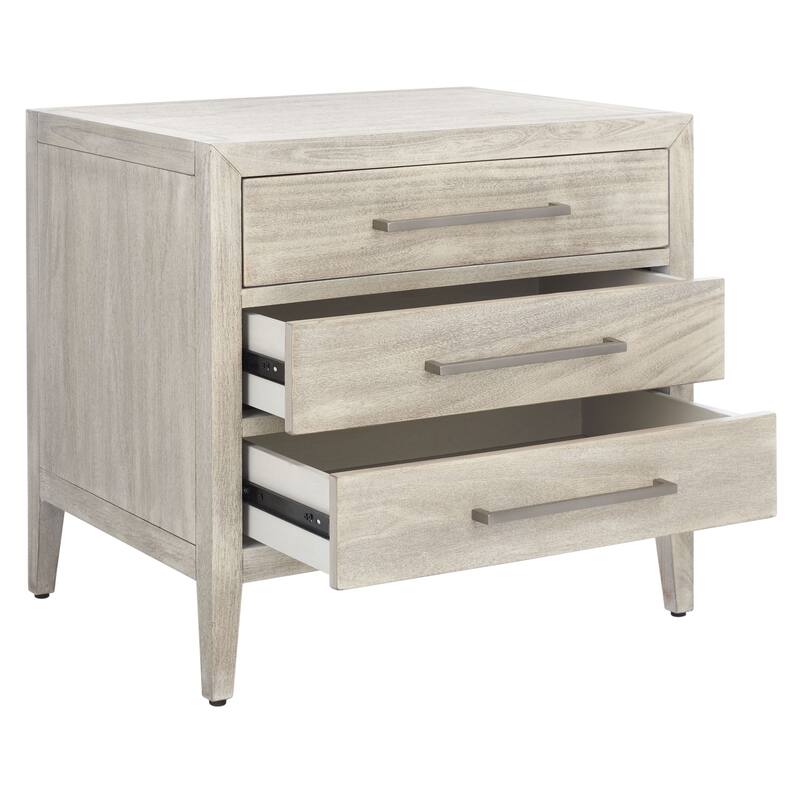 SAFAVIEH Couture Sija 3-Drawer Wood Nightstand