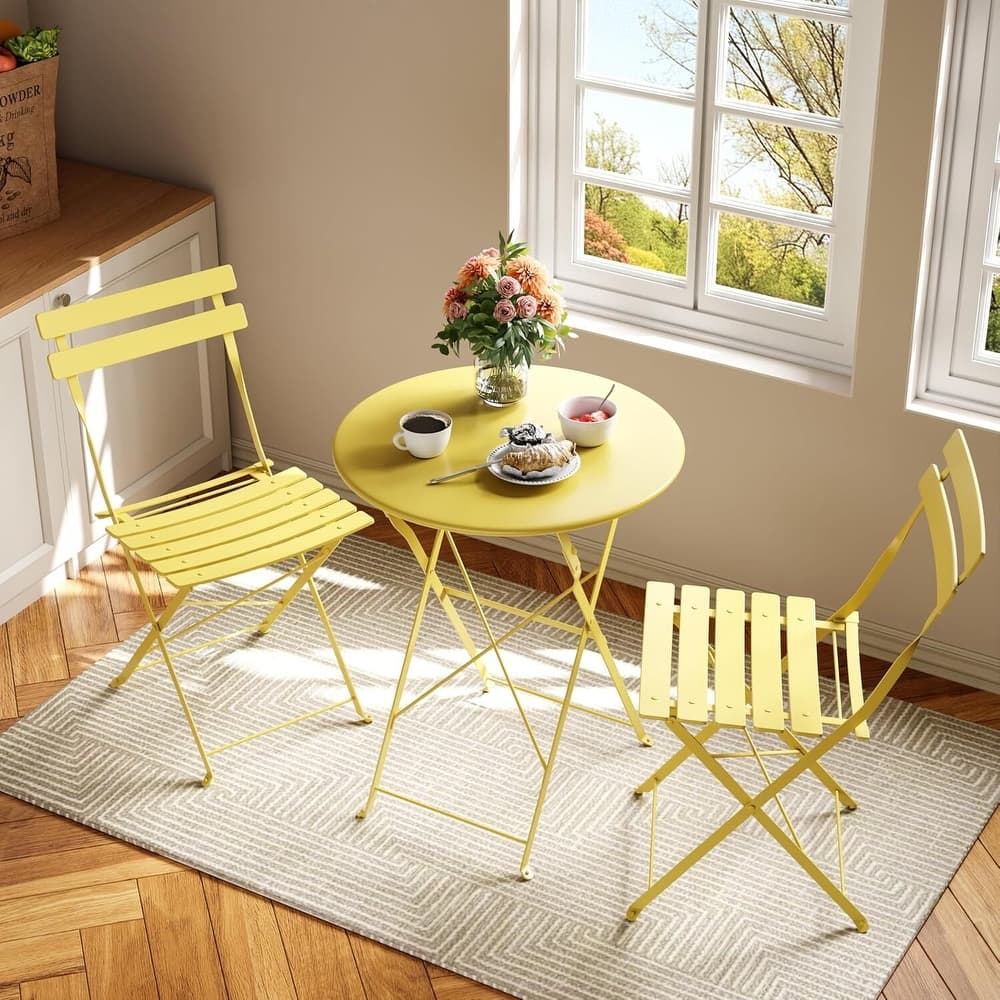 Outdoor Patio Table and Chairs Set for Apartments Porch Pool