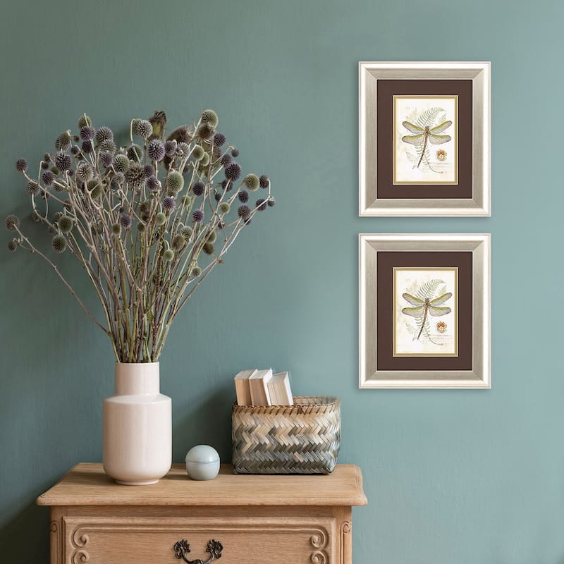 Dragonfly S/2 Framed Art Under glass
