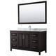 Option Dark Espresso / White Carrara Marble Top /