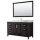 Option Dark Espresso / White Carrara Marble Top /