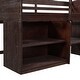 preview thumbnail 8 of 7, Wood Twin Loft Bed with 2 Shelves & 2 drawers for Bedroom(Antique Espresso)