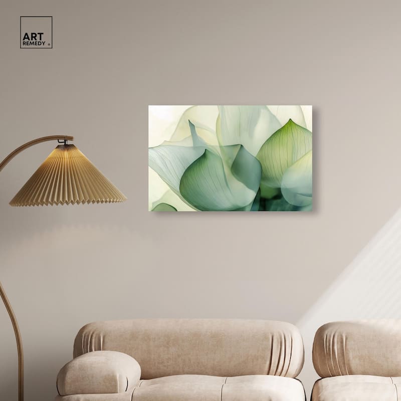 Translucent Floral Layers Canvas by Art Remedy, Gallery Wrapped