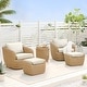 preview thumbnail 36 of 78, Patio Wicker Furniture Set Outdoor Rattan Bistro Set