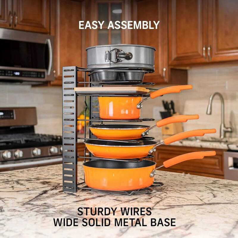 Metal Pull-Out Cabinet Organizer, No-Tool Sliding Shelves for Kitchen