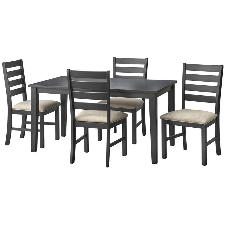 Lifestorey Peggy Solid Wood Ladderback Dining Chairs (Set of 2)