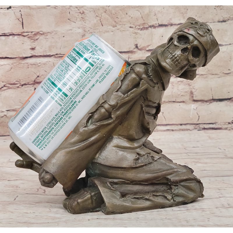 Art Deco Gothic Large Skeleton Skull Wine Holder Restaurant Bar Decor Decoration