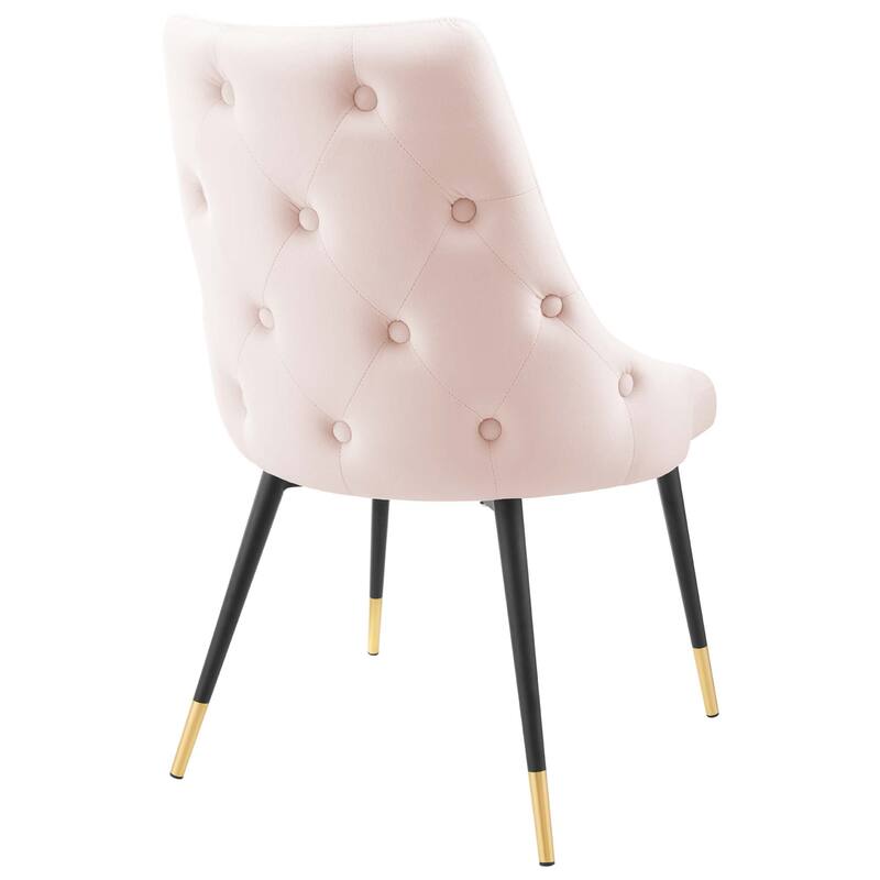 Modway Adorn Dining Side Chair Performance Velvet in Navy, Set of 2