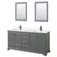 Option Dark Gray, Black Trim, Carrara Cultured Marble Top