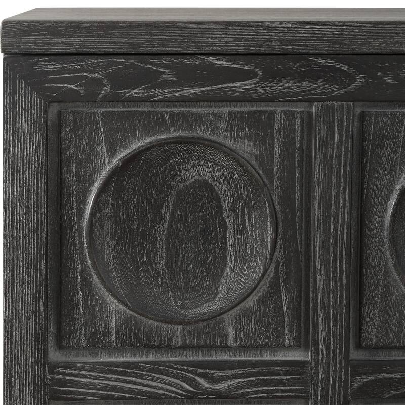 2-Door Storage Cabinet - 39.5" - Ebony Stained Finish